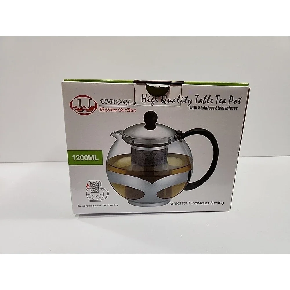 UNIWARE High Quality Table Tea / Coffee Pot With Stainless Steel Infuser 1200ml